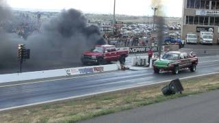 BEST diesel drag race EVER  Cummins vs Duramax [upl. by Assyla]