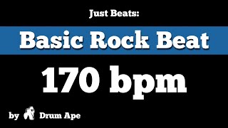 170 bpm Basic Rock Beat drums only [upl. by Assyla]