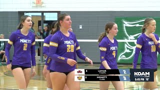 Monett volleyball beats Lamar 32 in district semis [upl. by Humfrid]