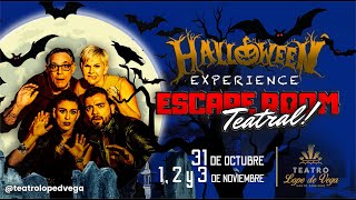 Vive una experiencia multisensorial HalloweenExperienceTeatral Escape Room en Teatrolopedvega [upl. by Ateekahs]