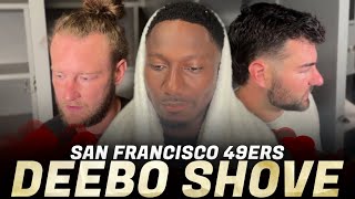 49ers Locker Room Deebo Samuel Taybor Pepper Jake Moody discuss heated sideline moment [upl. by Alleusnoc]