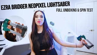 Artsabers EZRA BRIDGER Lightsaber FULL Review amp Spin Test [upl. by Letsyrk]