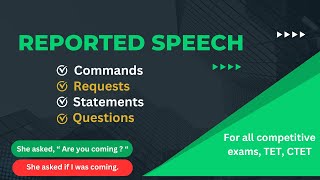 Reported speech  convert commands requests statements questions to indirect speech [upl. by Kancler]