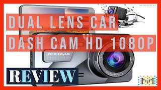 Review Jeemak 4 IPS Dual Lens Car Dash Cam FHD 1080P Dashboard Camera [upl. by Serg279]