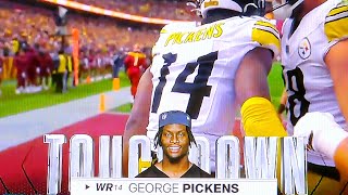 RUSSELL WILSON TO GEORGE PICKENS TOUCHDOWN STEELERS VS COMMANDERS  NFL  NOVEMBER 10 2024 [upl. by Stella]