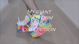 My giant Platfrom Shoe Collection Demonia YRU Yosuke USA [upl. by Nnaira]