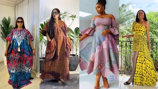 🔥GRAND STYLE TENUE AFRICAINE DE ROBE LONGUE MOYENNE 2024 WAXPAGNE AFRICAN CASUAL DRESS ANKARA GOWN [upl. by Aisela]