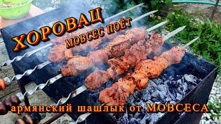 Армянский шашлык от Мовсеса Готовим Хоровац и пьем моё домашнее вино Мовсес поёт [upl. by Mavilia]