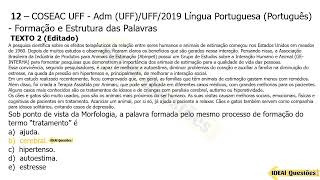 SIMULADO 40 QUESTÕES DE LÍNGUA PORTUGUESA PARA CONCURSO PÚBLICO  BANCA COSEAC UFF [upl. by Alliuqahs]