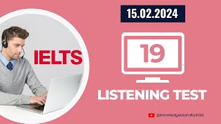 IELTS Computer Based Test  IELTS Listening Actual Test 2024  15022024 [upl. by Zoba]