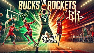 Bucks vs Rockets 3Point Shootout Showdown  All the 3 points shots and Dame winner  Highlights [upl. by Enenstein]