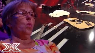 X Factor Judge SMASHES Contestants Guitar During Audition  X Factor Global [upl. by Rihsab]