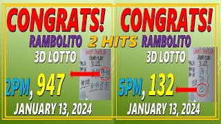 HEARING GUIDE TODAY6D LOTTO3D LOTTO EZ2 LOTTOJANUARY 13 2024Gaming Channel 15K36 [upl. by Harding]