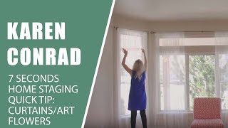 How to Use Curtains Art Flowers amp More in Home Staging I 7 Seconds  Home Staging Quick Tip [upl. by Llerret]