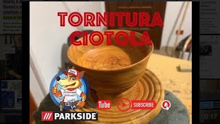 Tornitura tazza da tronco Parkside Tornio fantastico [upl. by Antsirhc570]