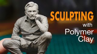 Sculpting an old man with polymer clay [upl. by Kilmarx891]