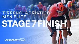 Finish to the FASTEST EVER stage 🔥  Stage 7 Finish TirrenoAdriatico 2024  Eurosport Cycling [upl. by Pack627]