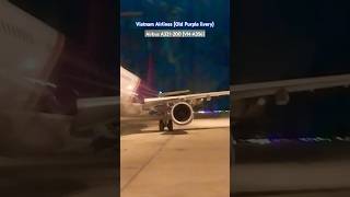 vietnamairlines shorts purple livery airbus a321 parking tansonnhat international airport [upl. by Niuqaoj]