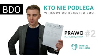 BDO  kto nie podlega wpisowi do rejestru BDO [upl. by Lorien]