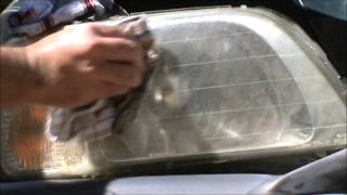 How to Clean Your Headlights  Headlight Restoration  Cleaner  Lens Restorer on a 2000 Honda CRV [upl. by Latsyrhk826]