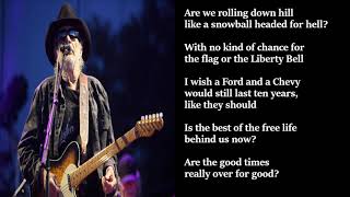 Merle Haggard  Are The Good Times Really Over LYRICS [upl. by Marion]