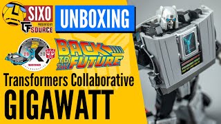 UNBOXING Transformers Collaborative Back to the Future Gigawatt [upl. by Egiarc]