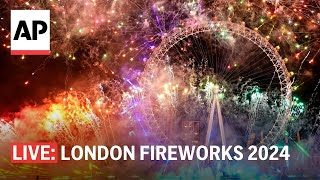 London fireworks 2024 Watch the UK ring in the New Year [upl. by Olson970]