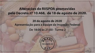 Atualização RIISPOA  DIPOASDAMAPA [upl. by Swehttam]