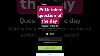 Droopy question of the day today 29 October droopy daily question quiztime4343 [upl. by Mcculloch809]