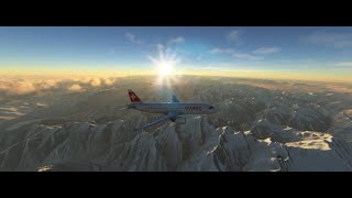 MSFS2020  VATSIM from Milano over the beautiful swiss alps to Zürich [upl. by Tower]