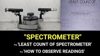 Spectrometer  Least count of spectrometer  How to observe readings  Hindi [upl. by Martino]