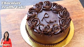 No Oven Chocolate Truffle Cake Recipe  Bakery Style Chocolate Truffle Cake [upl. by Esilahs]