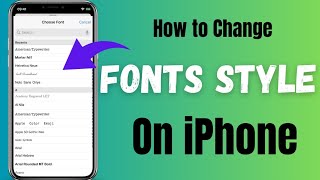 how to change font style in iphone  iphone font style change  change font style in iphone [upl. by Alaehs]