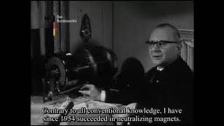 1966 German inventor presents his Free Energy Device MagnetMotor [upl. by Donadee276]