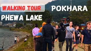 Phewa Lake Pokhara Nepal🇳🇵 Walking Tour pokhara [upl. by Kenwrick]