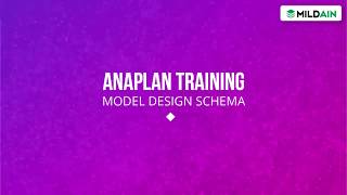 ANAPLAN TUTORIALS  ANAPLAN MODEL DESIGN SCHEMA [upl. by Fayth962]