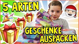 GIB MIR MEIN GESCHENK 5 ARTEN Geschenke auspacken 🎁 Lulu amp Leon  Family and Fun [upl. by Yellat]