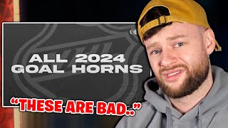 SOCCER FAN REACTS TO NHL 2024 GOAL HORNS [upl. by Hewet]