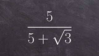 Learn how to rationalize the denominator with a binomial in denominator [upl. by Clarie]