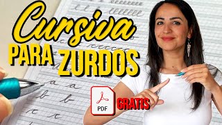 👉 CURSIVA para ZURDOS ALFABETO en MINÚSCULAS  Plantilla PDF gratis [upl. by Yancy]