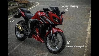 Rim colour changed New look  Yamaha Fazer v2 modified MiTs Films [upl. by Akierdna297]