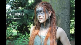 ELVEN WARRIOR Makeup and Hairstyle  Little Miss Scare All [upl. by Ran]