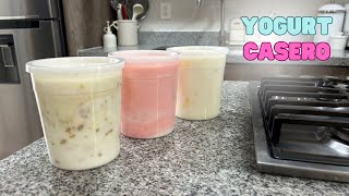 YOGURT CASERO PARA NEGOCIO  MANZANA FRESA Y CEREALES [upl. by Efthim]