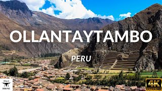 Ollantaytambo 4K Drone Footage  Inca Ruins  Sacred Valley Peru  Spring 2023 [upl. by Arit725]