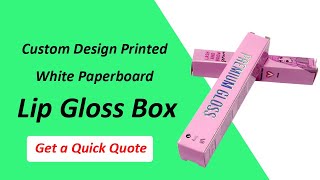 Custom Lip Gloss Pack Box with Hologram Hot Stamping Embossed Logo Sustainable Packaging Solution [upl. by Nisaj123]