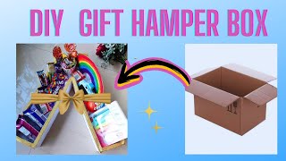 DIY GIFT HAMPER with CARDBOARD  Gift Box Handmade Gift gift cardboard handmade diy [upl. by Sandberg]