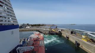 Brittany Ferries MV Armorique Departing Roscoff Finistère Brittany France 15th September 2024 [upl. by Kylander]