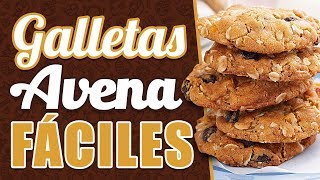 CÓMO HACER GALLETAS DE AVENA fáciles y rápidas  Galletas de avena fitness y saludables [upl. by Dre231]