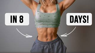 8 Min  8 Days  8 Exercises to Get SMALL WAIST amp ABS  Do This Every Day Home Ab Workout Challenge [upl. by Aniretak567]