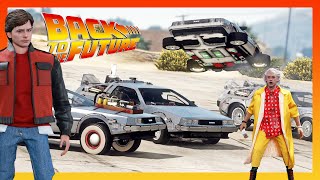 Time Traveling in Every DeLorean from Back To The Future  GTA V Mod Showcase [upl. by Fernandes407]